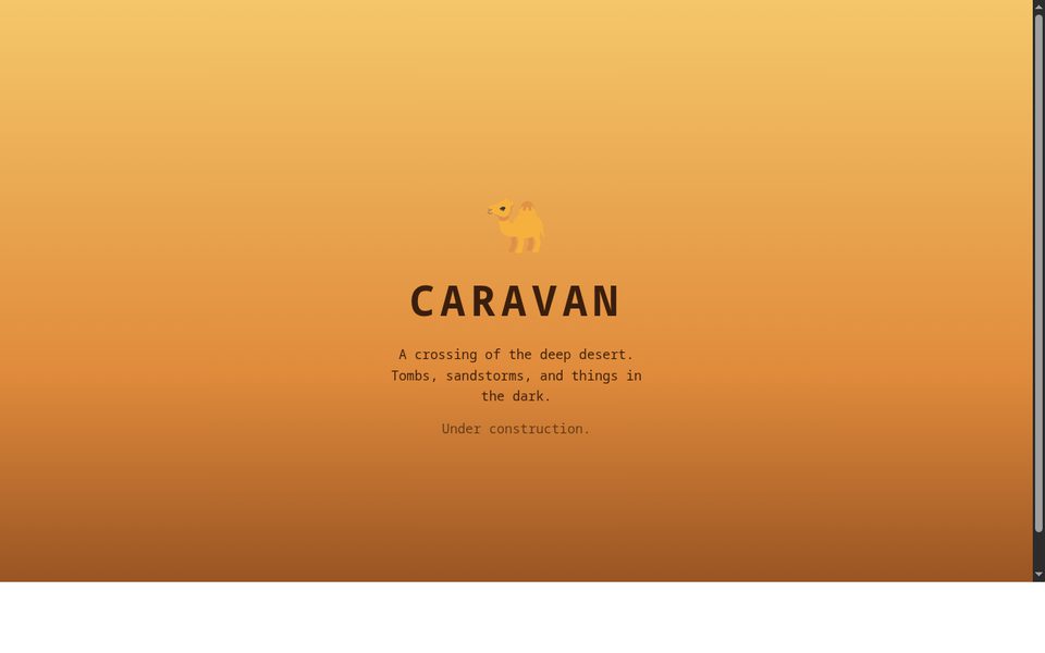 Caravan — a desert crossing game