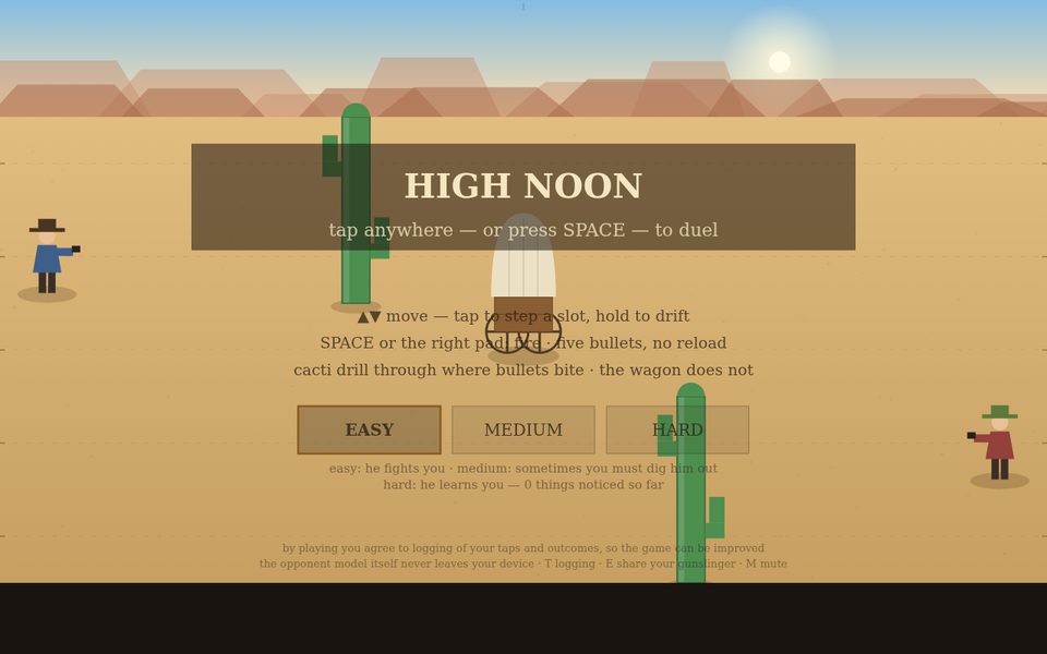 High Noon — a western duel game